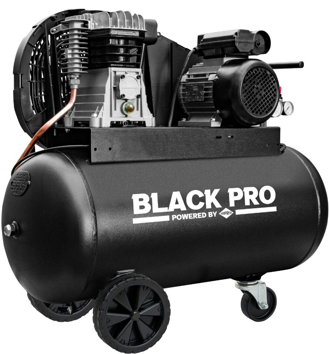 Twee-cilinder compressor Black Pro B2800B/90 | 90 L | 10 bar | 3 HP/2.2 kW | 245.6 L/min | 230 V