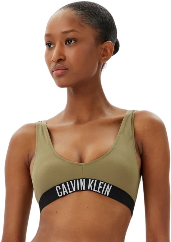 Haut de bikini Calvin Klein Bralette-RP pour femme, vert, XL/42