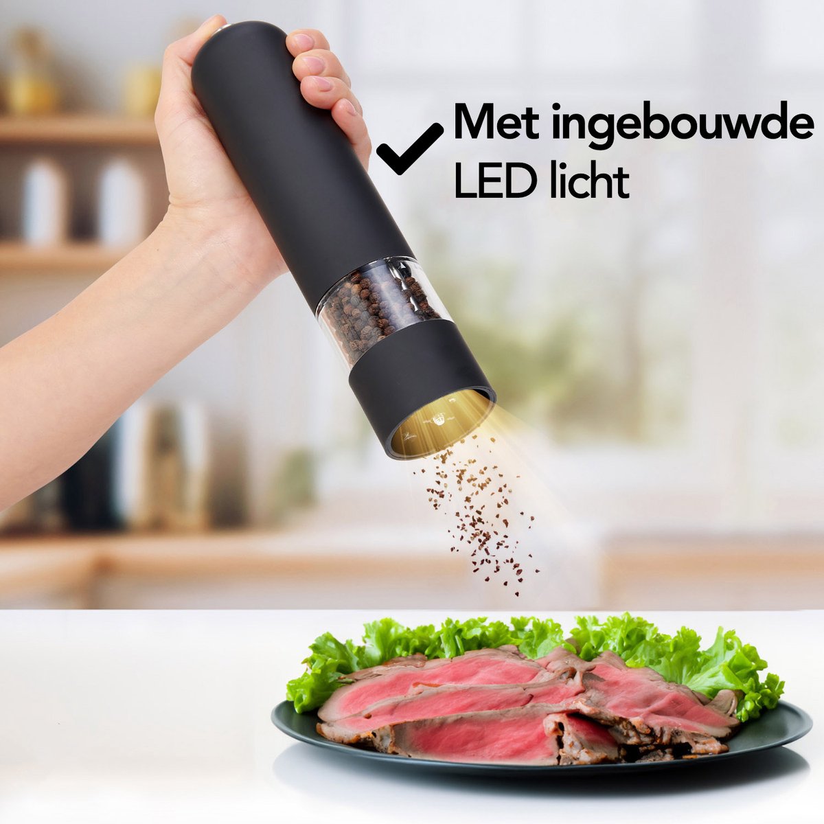 Elektrische Peper- En Zoutmolen Set van Infinity Goods — cadeau in Koken & Dineren - foto 5