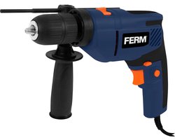 FERM - PDM1064 - Klopboor - 500W - Boren - 3100/min - Klopboren - 49000/min - Snelspan boorkop - 13mm - Lock-on schakelaar - 2 meter kabel - Softgrip - Zijhandgreep - Diepte instelling - Links/rechts draaiend - Impact drill