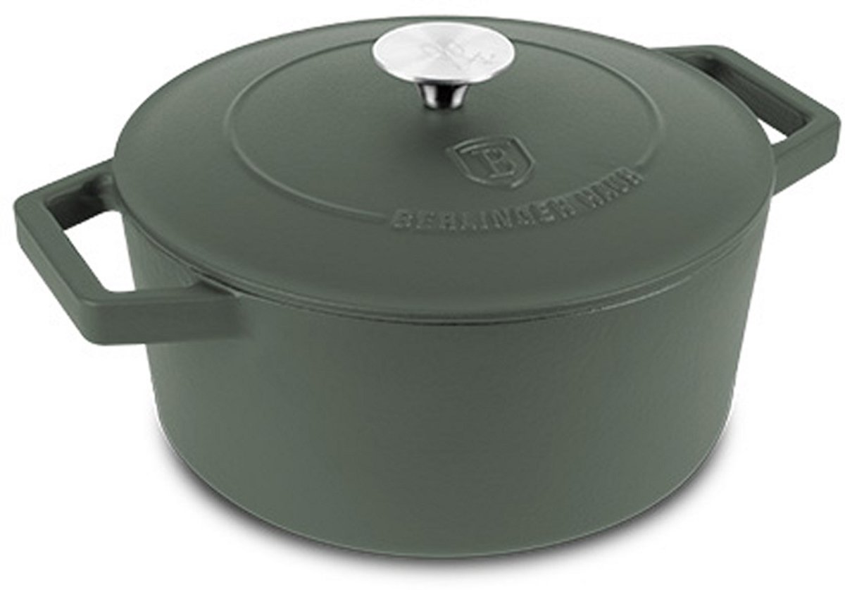 Berlinger Haus 6544 - Gietijzeren braadpan - Matt Green collection - 24 cm - Groen