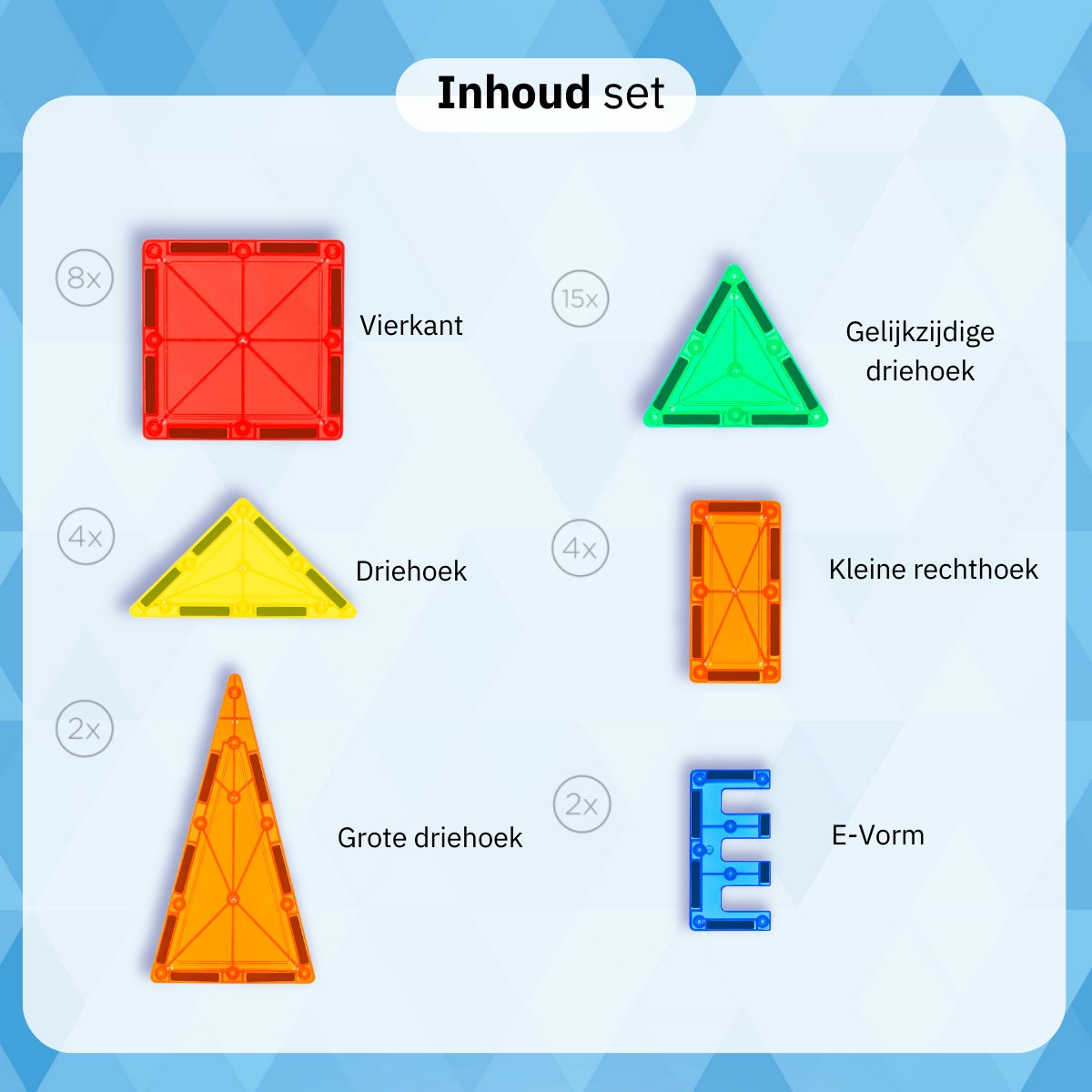 MagniClicks Magnetic Tiles 35 stuks - Magnetisch Speelgoed - Montessori - Magnetische Tegels - Bouwblokken — afbeelding 4