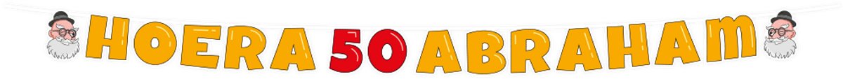 Letterslinger | Abraham | Kleur: Oranje | Lengte: 3 meter