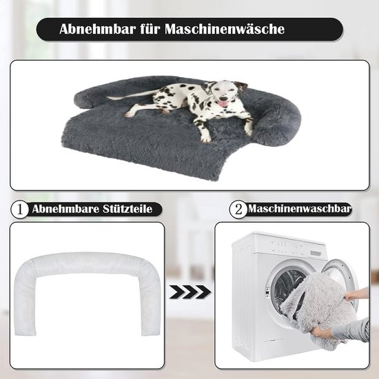 Orthopedische hondenmand Lounge Bed Suedine Deluxe Grijs 120cm