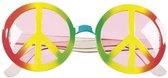 Boland - Accessoires > Brillen - Kleurrijke Hippie Peace Party Bril - Multi Colour