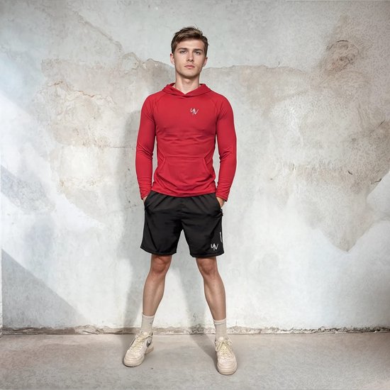 Short YV SPORT Stockholm - Short de Fitness - Pantalon d'entraînement - Pour entraînements intensifs - Bandes réfléchissantes - Poches zippées - Qualité Premium - Respirant et léger - Séchage rapide - Vêtements de sport homme - Taille L