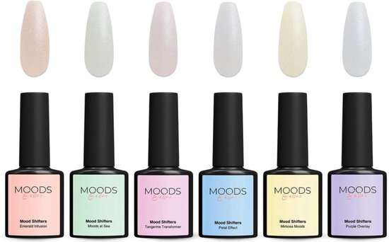 Moods Gellac 6-delige Set - Gellak Starterspakket - Gel Nagellak - 8ML - Mood Shifters - Gellac - Nagels - Chique Kleuren