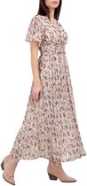 Lilie rose MIDI SHIRT Spring 2025 DRESS WVN-Beige- Dames Jurk - Size M/L