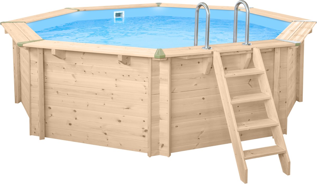 Interline Zwembad Interline houten op/inbouwzwembad Bali 6,55m rond