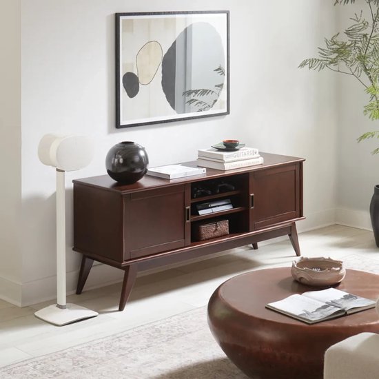 Sanus WSSE32-B2 fixed speaker stand - luidsprekerstandaard - optimale luisterhoogte - kabelbeheer - geschikt voor Sonos ERA 300 - 2 stuks (paar) - Wit van Sanus — afbeelding 4