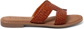 Lazamani - Slippers Flor pour femme en Cuir beige - Pointure 41