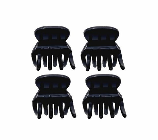 Barettes et pinces à cheveux Basic Klein 2 cm Pinces à Cheveux Zwart Pince à cheveux Épingle à cheveux Pince à cheveux 4 pièces