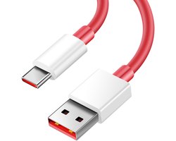 Oneplus, Officiële SuperVOOC USB naar USB-C Fast Charge 10A 1,5m Kabel, Rood