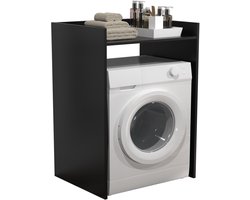 Wasmachine kast - wasmachine ombouw kast - wasmachine meubel - zwart