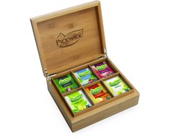 Pickwick Houten Theedoos - Geschenkset - Cadeau idee - 6 veschillende smaken - 60 theezakjes