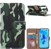 Ntech Camouflage Design Portemonnee Hoesje - Huawei P20 lite (2019)