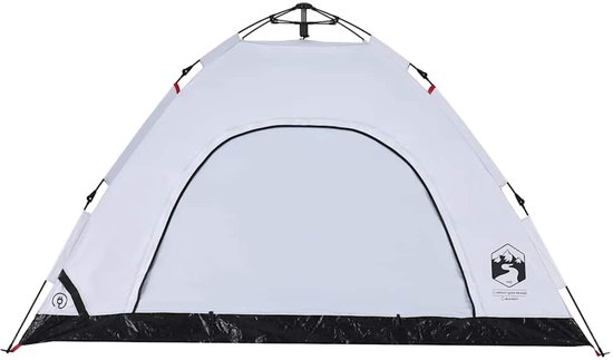 vidaXL - Tent - 4-persoons - snelontgrendeling - verduisterende - stof - wit van Vidaxl — afbeelding 2