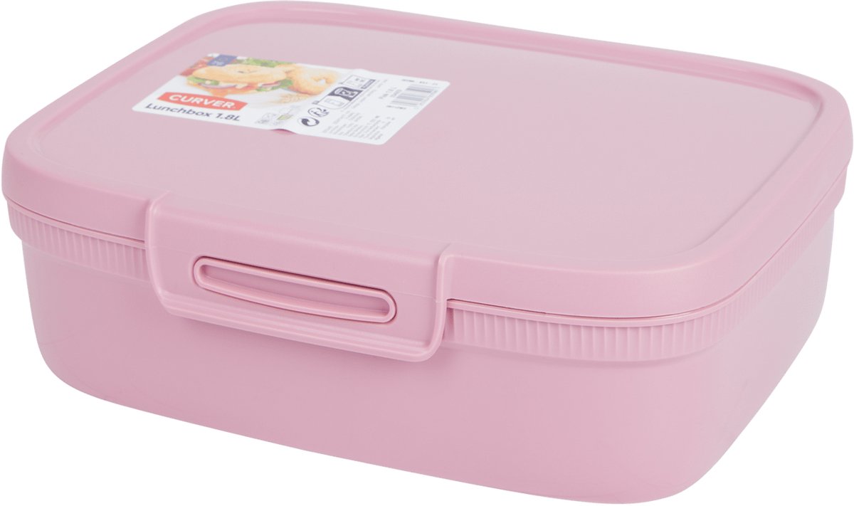 Curver Lunchbox 1.8L Kleur Roze incl. Scheidingsvak