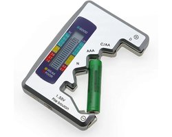 Actie4you® - Batterijtester - Batterijtester voor alle baterijen - Batterij tester analoog – Universeel - Zilver