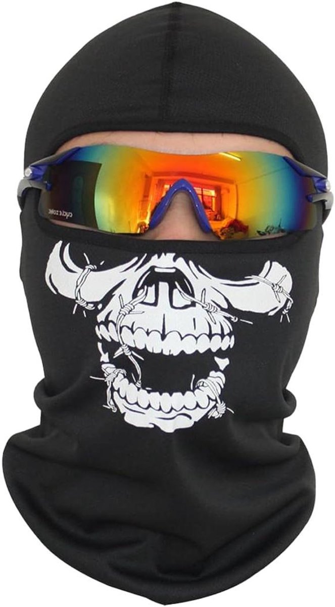 Motorfiets Bivakmuts Ghost Motormasker - Passamontagna Schedel Masker Volgelaatsmasker Skelet - Halloween Cosplay - 1 Stuk - Tomedeks - Mannen Muts Skimasker - (D)