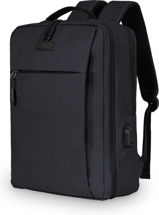ZILOU® Rugzak - 30L - 15,6 inch Laptop Rugtas - Schooltas - USB Poort - Waterafstotend - Dames en Heren - Zwart