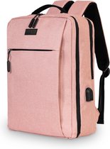 ZILOU® Rugzak - 30L - 15,6 inch - Laptop Rugtas met USB - Schooltas - Dames en Heren - Laptoptas - Waterafstotend - Roze