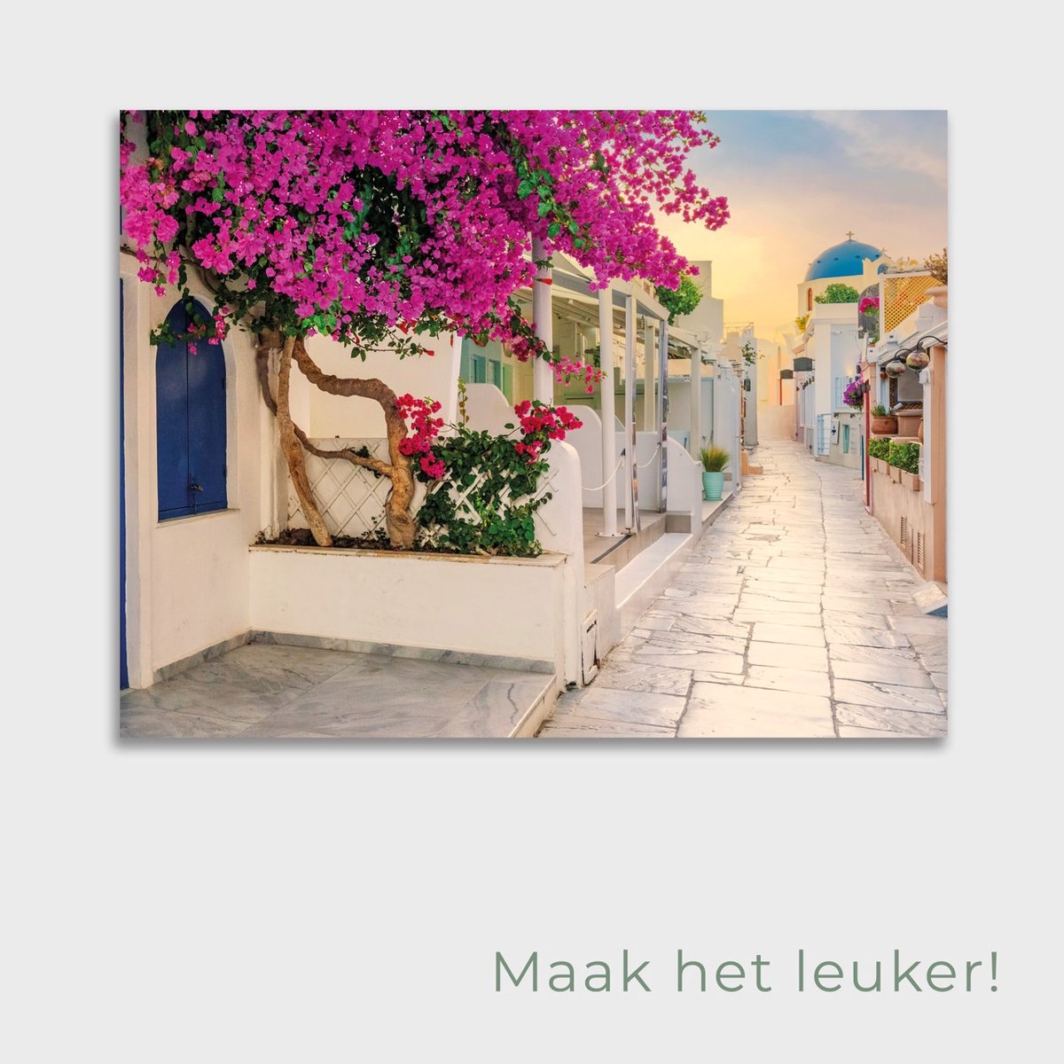 Tuinposter Greek Street - Posters voor in de tuin - Tuindecoratie - Tuinposter - 45 x 60 cm