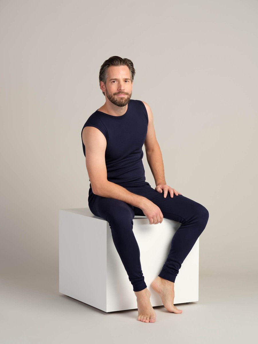 Goedkoopste Body voor volwassenen - Rugritssluiting - Lange pijpen - Donkerblauw - XL