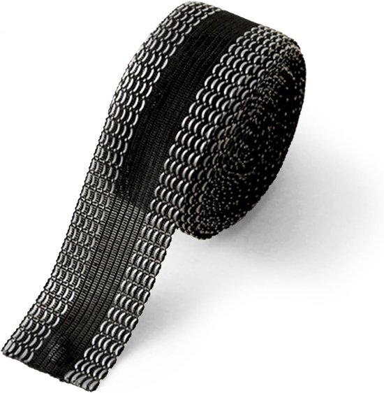 Ruban thermocollant - raccourcir facilement son pantalon soi-même - Zwart - ruban d'ourlet - pour raccourcir - Aide au raccourcissement du pantalon - Thermocollant - 10 mètres - 2,5 cm de large - Polyester