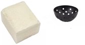 Amberblokje - pepermunt - mint - 7 stuks - zwart schaaltje - 2 stuks