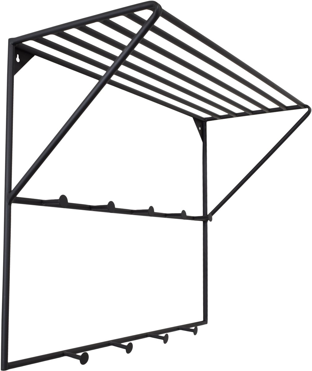 LOFT42 Jasmin Kapstok – Zwart – Metaal – 9 haken - 60x80x32