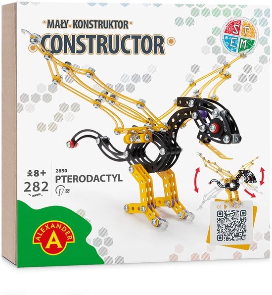 Alexander Toys Constructor - Constructieset Dino Pterodactyl - metaal- 282 stuks