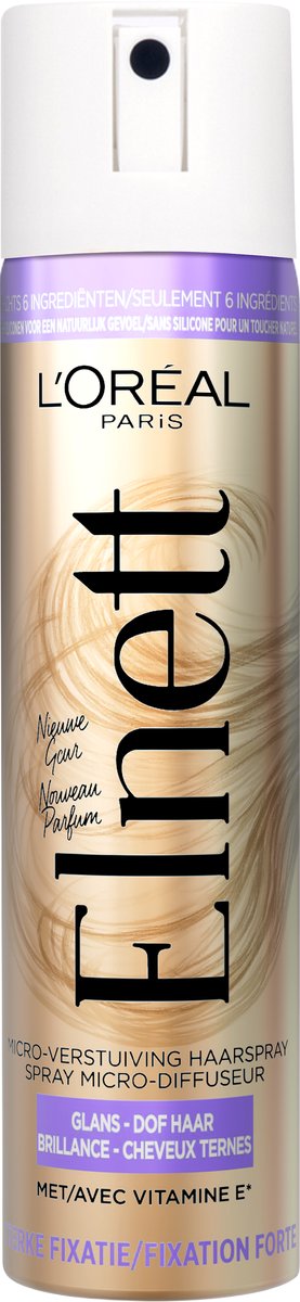 L'Oréal Paris Elnett Shine Sterke Fixatie Haarspray - Voor dof haar - Met Vitamine E - 75ML