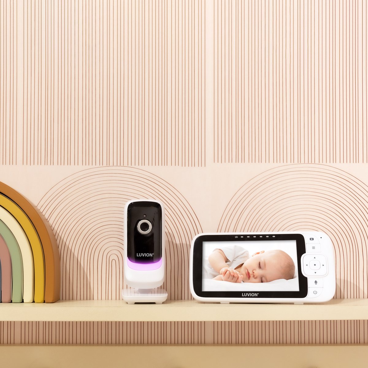 Afbeelding 2 van LUVION® Essential Connect - Babyfoon met Camera én App - Uitbreidbaar tot 4 Baby Camera's - Premium HD Wifi Baby Monitor