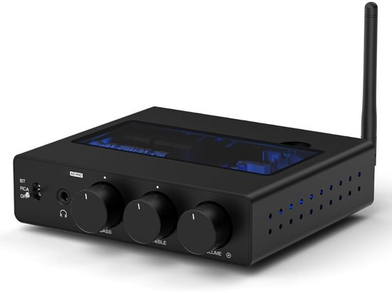 Audio Versterker - Stereo Versterker - Amplifier- Complete Set - Zwart