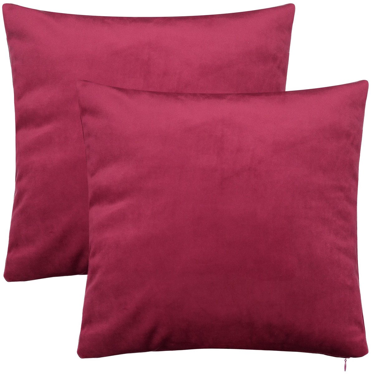 Barbons kussenhoes 45x45 - set van 2 kussenhoesjes - kussensloop - wijnrood