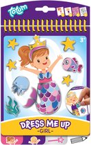 Totum Dress Me Up autocollant habillage et coloriage livret vacances filles 24 pièces - speelgoed junior à partir de 3 ans sticker et coloriage -