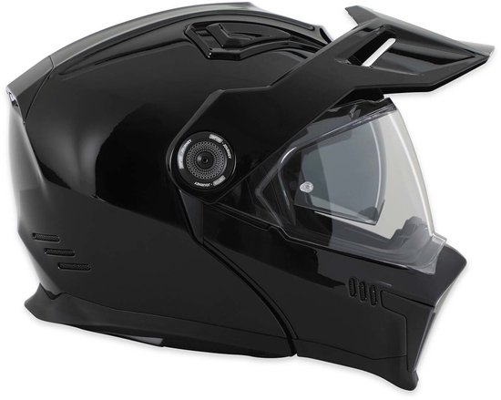 Simpson Journey Solid Zwart Metal Adventure Systeemhelm - Maat S - Helm