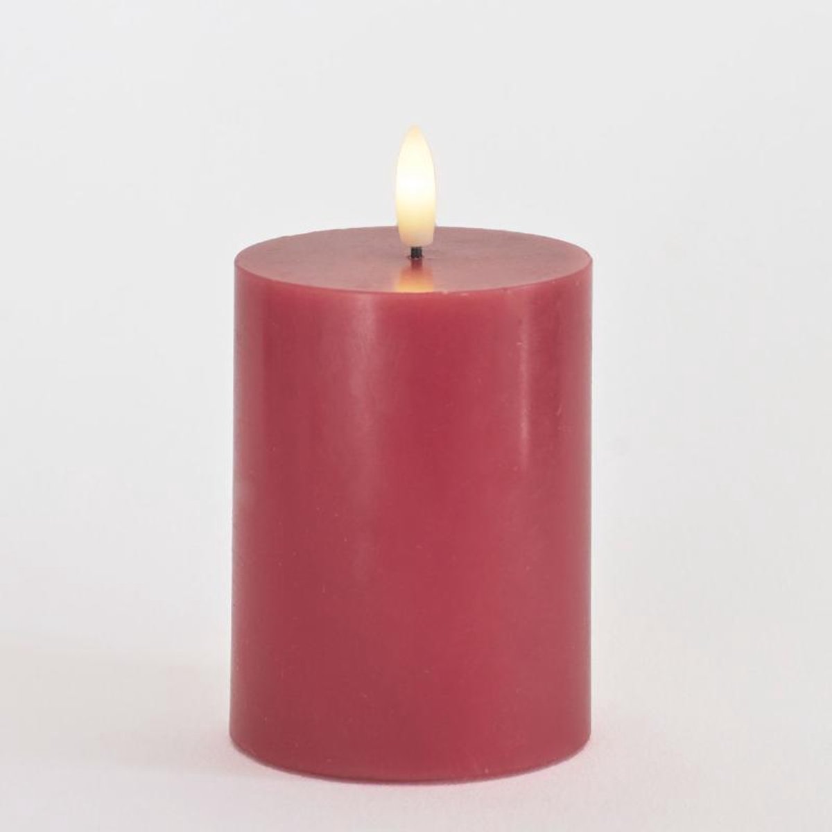 Sirius Sille LED Kaars Stompkaars - Ø 7,5cm x H 10cm - Rose Plum - Roze