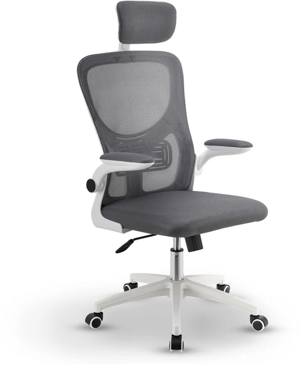 Ergonomische Bureaustoel - Baltimore - Wit / Grijs