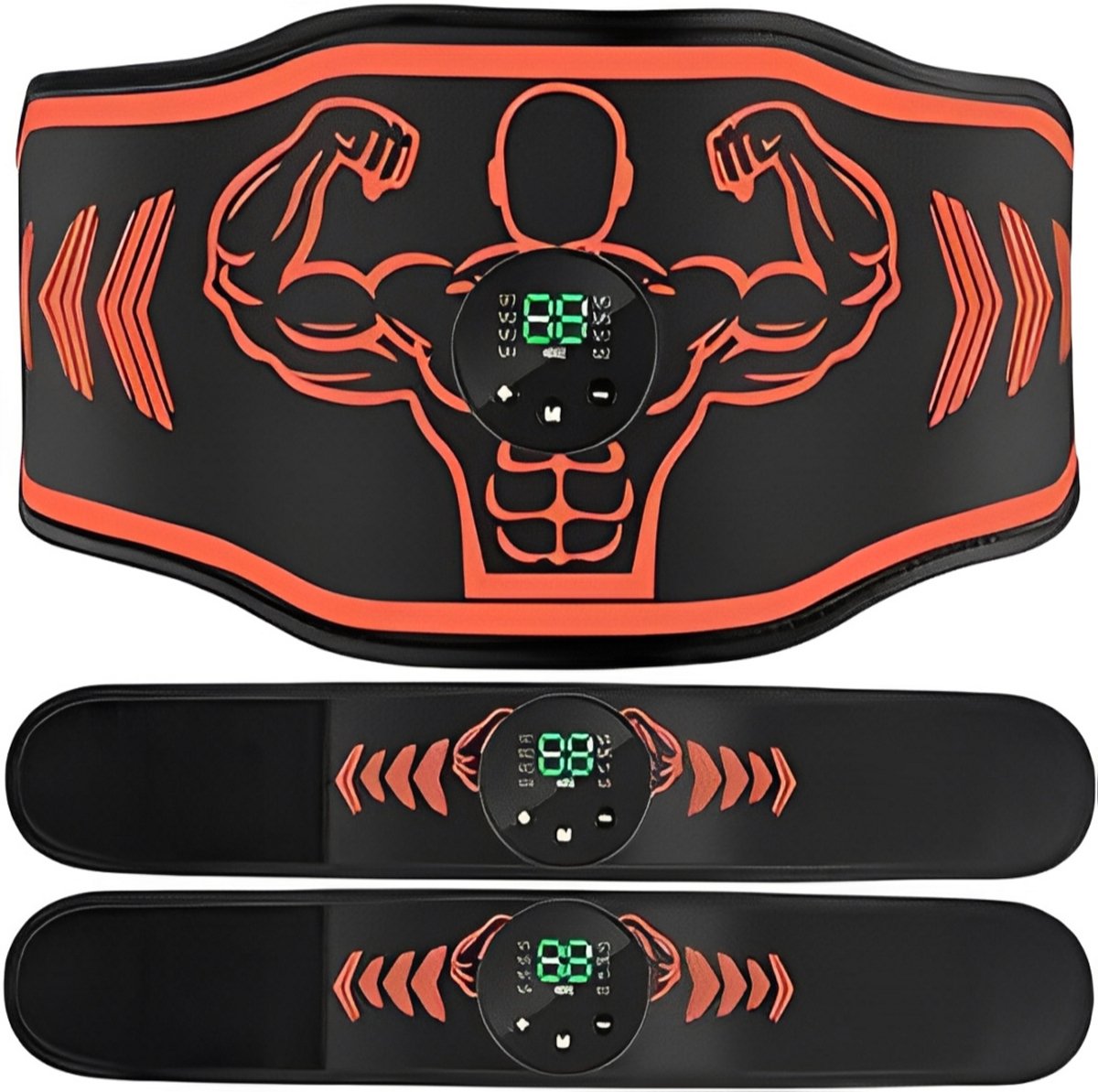 JMZR® Buikspiertrainers Elektrisch - Hometrainer Afvallen - Fitness - Zwart en Oranje
