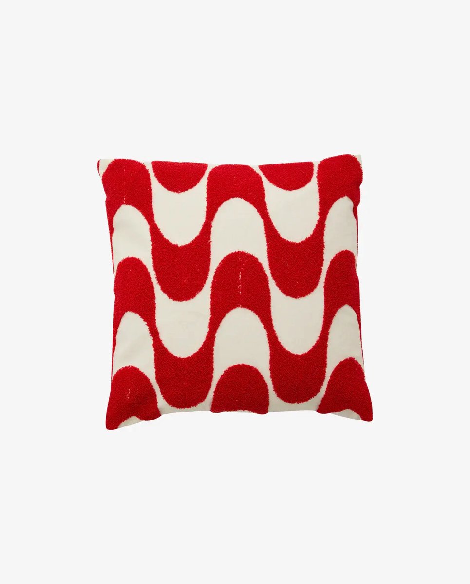 Sierkussen Coxa ivoor/rood 48 x 48