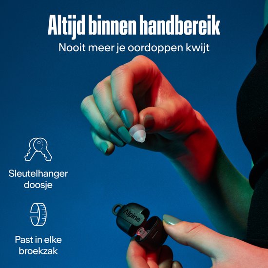 Alpine PartyPlug Oordopjes Festival - Nieuw & Verbeterd - 19dB Gehoorbescherming voor Muziek, Concerten, Feesten & Festivals - Hoge Muziekkwaliteit - Herbruikbare Oordopjes - 3 Maten S/M/L - Incl. Premium Filter & Opbergcase - Transparant