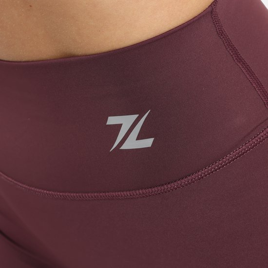 ZEUZ Korte Sport Legging Dames High Waist - Sportkleding & Sportlegging Squat Proof voor Fitness & Crossfit - Hardloopbroek, Yoga Broek - 70% Recycled Nylon & 30% Elastaan - Bordeaux Rood - Maat S van ZEUZ — afbeelding 5
