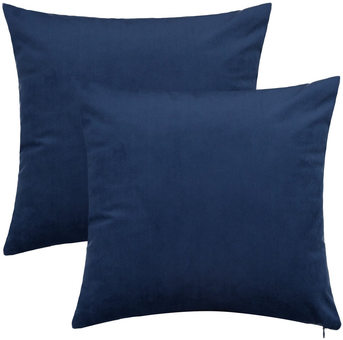 Barbons kussenhoes 50x50 - set van 2 kussenhoesjes - kussensloop - marineblauw