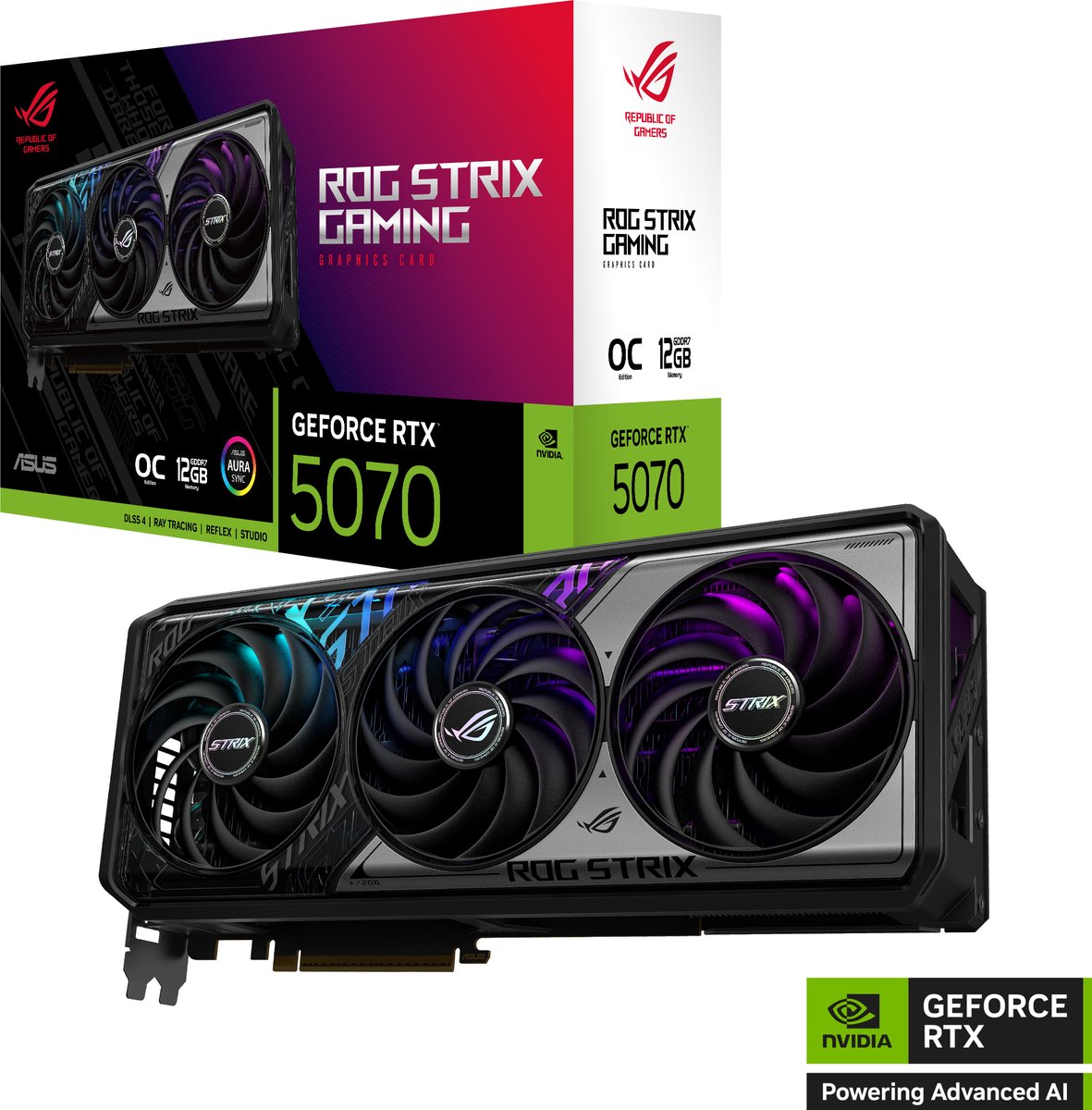 ASUS ROG -STRIX-RTX5070-O12G-GAMING NVIDIA GeForce RTX 5070 12 GB GDDR7