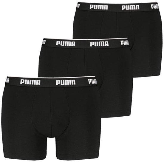 Lot de 3 boxers Puma pour homme - Sous-vêtements en coton pour homme - Sous-vêtements L - Zwart