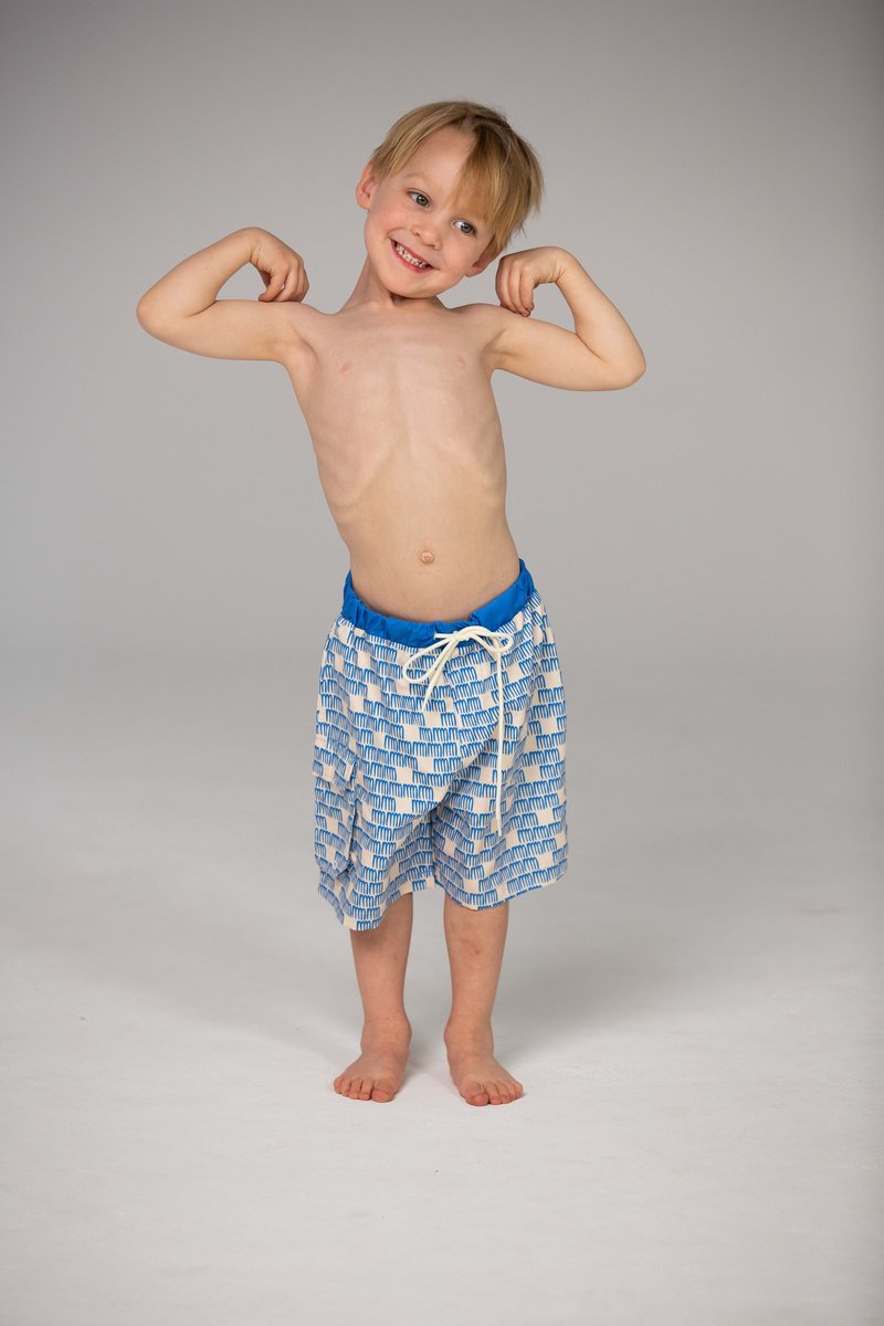 Ducksday - Zwembroek - boardshort - UV - werend - UPF50+ - Surf - Manta - Blauw - 98/104 — afbeelding 2