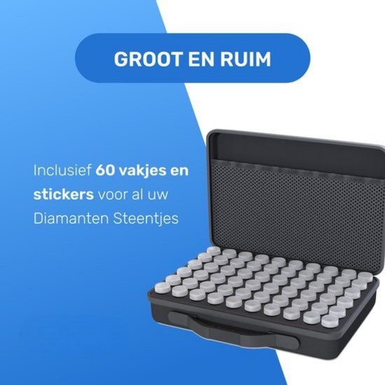 Boîte de rangement pour Adultes Rubye® Peinture de diamants 60 compartiments - Comprend des Autocollants
