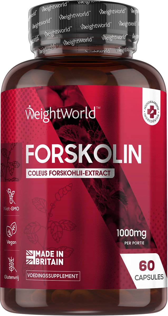 Goedkoopste WeightWorld Forskolin capsules - 1000 mg per portie - 60 vegan capsules - Geschikt voor mannen en vrouwen